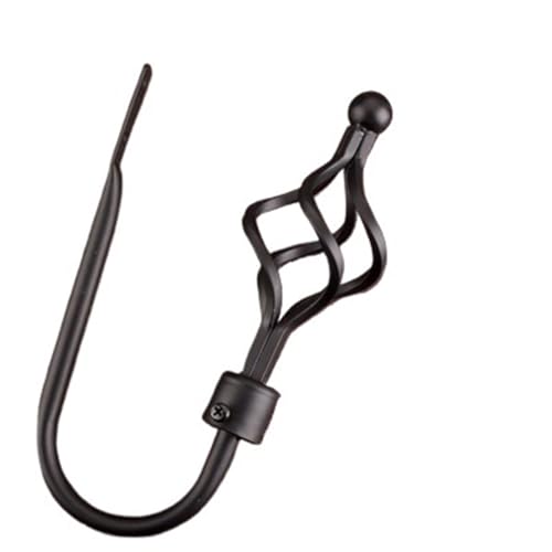 YZDKR 2Pcs Vorhang Krawatte Zurück Halter Haken Schlafzimmer Wohnzimmer Vorhang Dekoration Zubehör Halten Zurück Wand Vorhang Haken für Fenster, Türen und Duschvorhänge(Black 6) von YZDKR