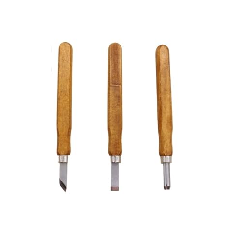 YZDKR 3-5 stücke Holz Carving Meißel Werkzeuge Holz Carving for DIY Holzbearbeitung Gravur Olive Carving Messer Handgemachte Messer Werkzeug Set für Schnitzerei, Holzbearbeitung, Tischlerei(3pcs) von YZDKR
