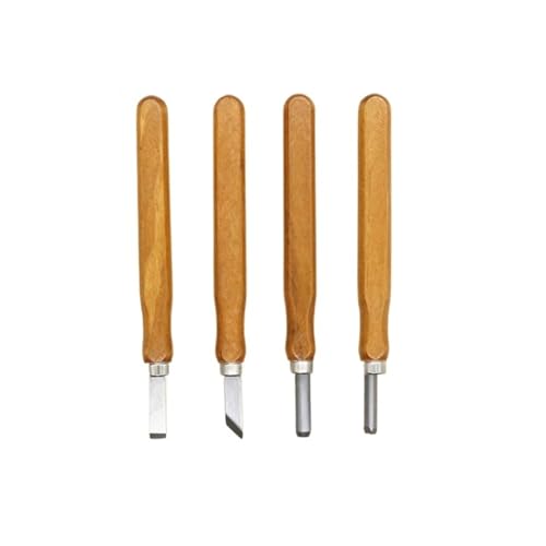 YZDKR 3-5 stücke Holz Carving Meißel Werkzeuge Holz Carving for DIY Holzbearbeitung Gravur Olive Carving Messer Handgemachte Messer Werkzeug Set für Schnitzerei, Holzbearbeitung, Tischlerei(4pcs) von YZDKR