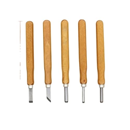 YZDKR 3-5 stücke Holz Carving Meißel Werkzeuge Holz Carving for DIY Holzbearbeitung Gravur Olive Carving Messer Handgemachte Messer Werkzeug Set für Schnitzerei, Holzbearbeitung, Tischlerei(5pcs) von YZDKR