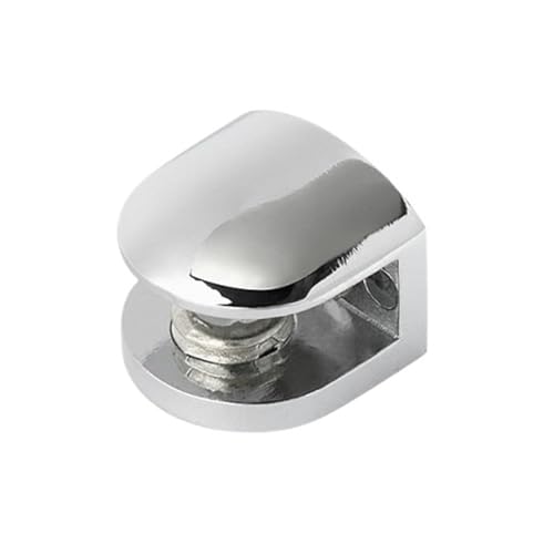 YZDKR 4 Stück Glasklemmen Regalhalter Eckhalterung Klemme Aluminium for 6 mm bis 8 mm bis 10 mm Dicke Glasklammern für Balustrade Treppenhandlauf(4pcs for 8-10mm) von YZDKR