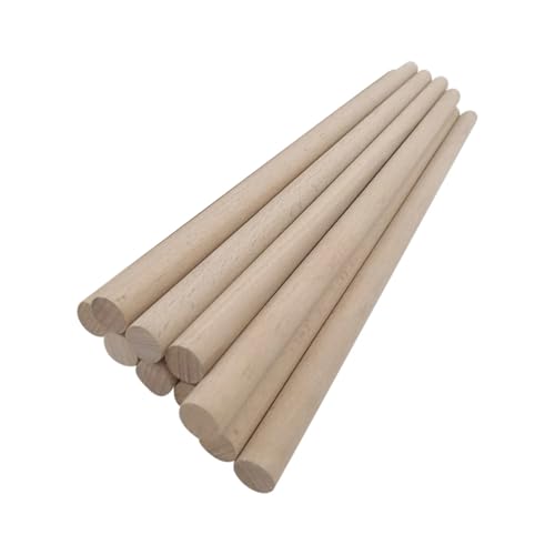 YZDKR 50 Stücke Rundstab 30 cm Lange Buchenholz Rundstab DIY Holz Handgemachte Dübel Gebäude Modell Material Holzbearbeitungswerkzeug 8mm für DIY-Projekte, Kunst und Kunsthandwerk von YZDKR