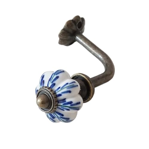 YZDKR Antike Bronze Vorhang Raffhalter Haken dekorative Wandhaken Kleiderbügel Blumenhaken Badezimmer Handtuchhaken für Fenster, Türen und Duschvorhänge(A) von YZDKR
