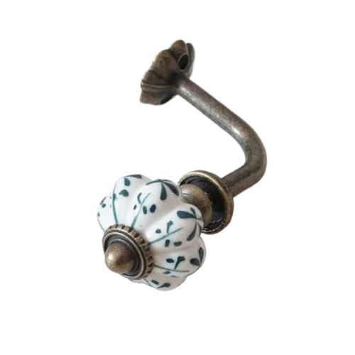YZDKR Antike Bronze Vorhang Raffhalter Haken dekorative Wandhaken Kleiderbügel Blumenhaken Badezimmer Handtuchhaken für Fenster, Türen und Duschvorhänge(B) von YZDKR