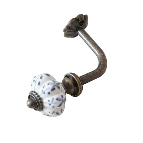 YZDKR Antike Bronze Vorhang Raffhalter Haken dekorative Wandhaken Kleiderbügel Blumenhaken Badezimmer Handtuchhaken für Fenster, Türen und Duschvorhänge(C) von YZDKR
