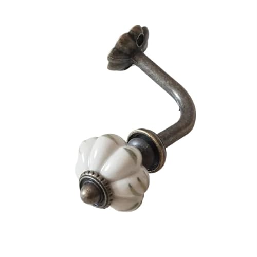 YZDKR Antike Bronze Vorhang Raffhalter Haken dekorative Wandhaken Kleiderbügel Blumenhaken Badezimmer Handtuchhaken für Fenster, Türen und Duschvorhänge(D) von YZDKR