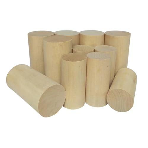YZDKR Gerade Naturholzstäbe Durchm. 30/40/50 mm runder Holzzylinder for Heimwerkerwerkzeuge für DIY-Projekte, Kunst und Kunsthandwerk(40x40mm) von YZDKR
