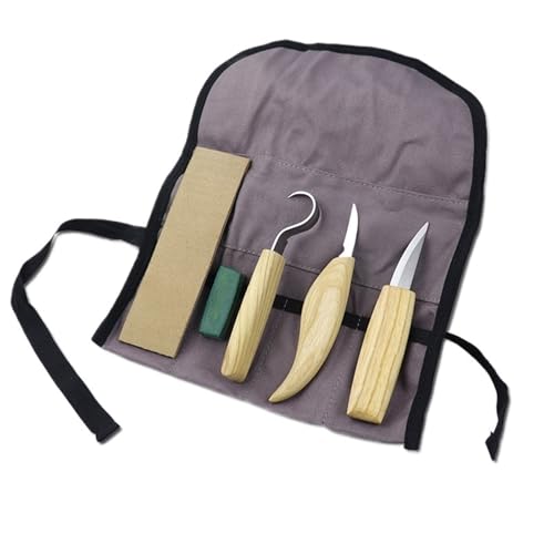 YZDKR Holz Carving Messer Carving Meißel Edelstahl scharfkantigen Holz Cutter Solarplexus Meißel DIY Holz Carving Werkzeuge Set für Schnitzerei, Holzbearbeitung, Tischlerei(5pcs) von YZDKR