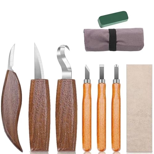 YZDKR Holzschnitzmesser, Meißel, Holzbearbeitungsschneider, Handwerkzeug-Set, Peeling, Holzschnitzerei, skulpturaler Löffel, Schnitzschneider für Schnitzerei, Holzbearbeitung, Tischlerei(Type 3) von YZDKR