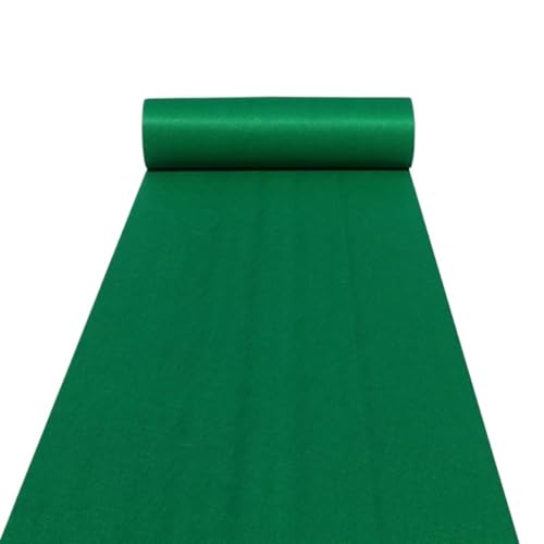 YZDKR Langer Korridor-Teppich, grün, verdickt, Bühne, Outdoor, Willkommen, Hochzeit, Feier, Teppich, Ausstellungsaktivitäten für Hochzeiten, Feiern, etc(1m x 18m) von YZDKR