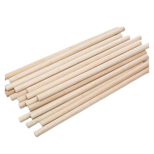 YZDKR Modell runder Holzstabdübel Baumodellbau for Basteln DIY Modellholzbearbeitungswerkzeug für DIY-Projekte, Kunst und Kunsthandwerk(10pcs 12x100mm) von YZDKR