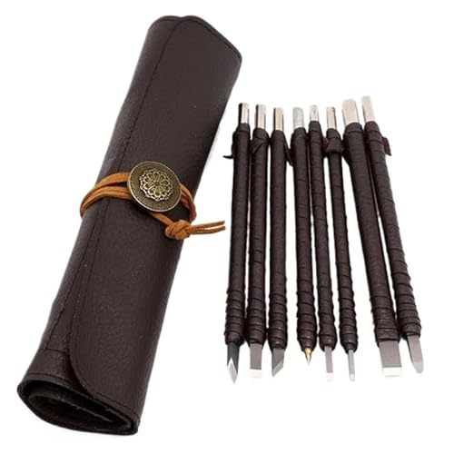 YZDKR Professionelle 3/8/10Pcs Wolfram Stahl Stein Carving Hand Werkzeuge Set Stein Carving Meißel Set Holz Carving Werkzeug für Schnitzerei, Holzbearbeitung, Tischlerei(8PCS) von YZDKR