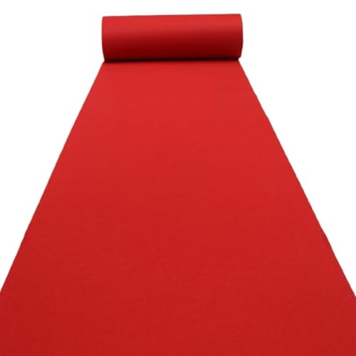 YZDKR Reise-roter Teppich-Hochzeits-Teppich-roter Teppich-Ausstellungs-Teppich-Korridor-Treppen-Auflage für Hochzeiten, Feiern, etc(1 x 18M) von YZDKR