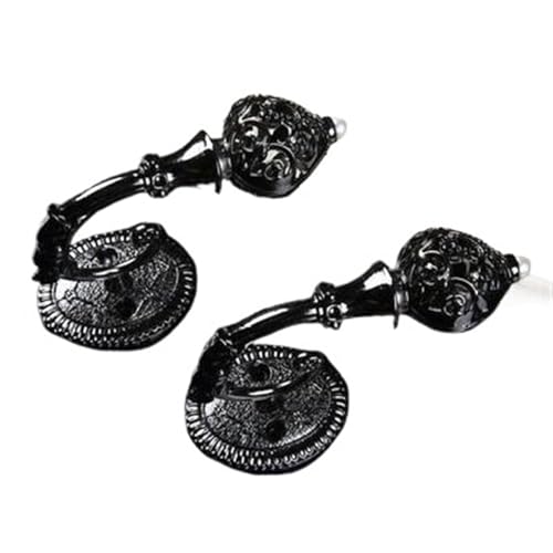 YZDKR Retro-Mode Legierung Vorhang hängen Ball Wand Haken Vorhang Zubehör Clips Hause Dekoration Halter Aufhänger für Fenster, Türen und Duschvorhänge(Black) von YZDKR