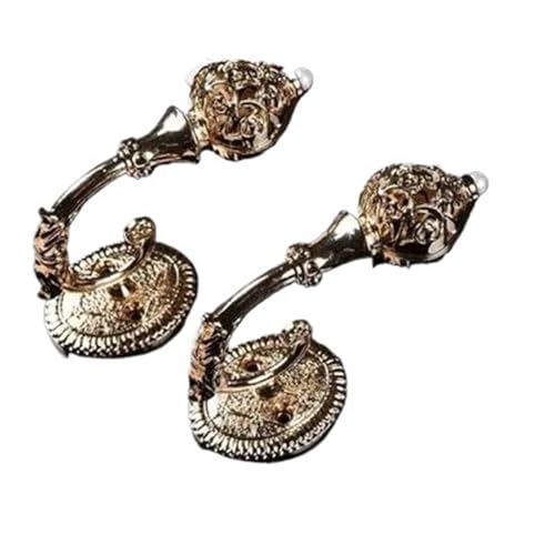YZDKR Retro-Mode Legierung Vorhang hängen Ball Wand Haken Vorhang Zubehör Clips Hause Dekoration Halter Aufhänger für Fenster, Türen und Duschvorhänge(Gold) von YZDKR