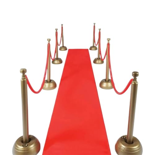 YZDKR Roter Hochzeits-Gangläufer-Teppich for drinnen und draußen, Hochzeitsteppich, Party-Event, Bühnenteppich für Hochzeiten, Feiern, etc(6M_1.6M) von YZDKR