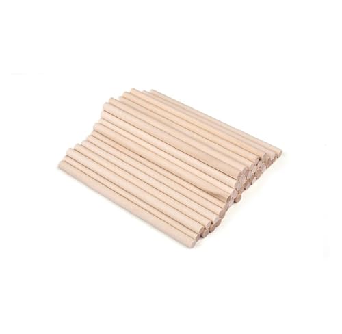 YZDKR Runder Holzstab for Basteln, Essen, Dübel, DIY, Dübel, Gebäude, Modell, Holzbearbeitungswerkzeug für DIY-Projekte, Kunst und Kunsthandwerk(14x300mm-2pcs) von YZDKR