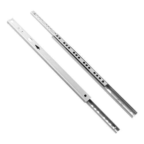 YZDKR Schubladenführungen 1 Paar Mini-Schubladenführung, 17 mm breit, Zweiteilige Schubladenführung, Kugelführung, Stahlschienen, Möbelbeschläge(246mm 10in) von YZDKR