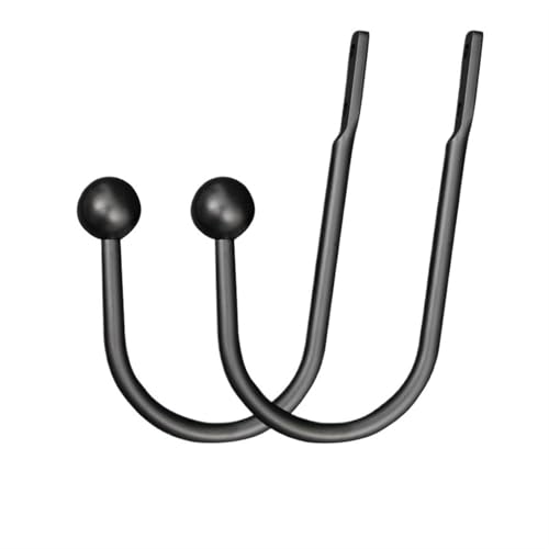 YZDKR U-förmige Wandhaken Vorhanghaken Einfache Klassische Haken Vorhänge Schnalle Wohnkultur für Fenster, Türen und Duschvorhänge(Black) von YZDKR