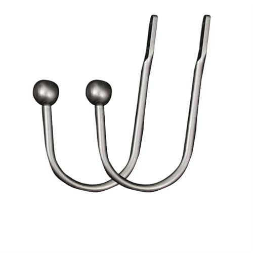 YZDKR U-förmige Wandhaken Vorhanghaken Einfache Klassische Haken Vorhänge Schnalle Wohnkultur für Fenster, Türen und Duschvorhänge(Silver) von YZDKR