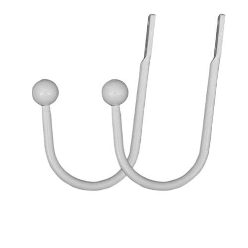 YZDKR U-förmige Wandhaken Vorhanghaken Einfache Klassische Haken Vorhänge Schnalle Wohnkultur für Fenster, Türen und Duschvorhänge(White) von YZDKR