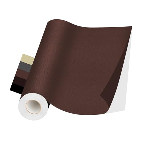 Kunstleder Selbstklebend, Kunstleder Reparaturset, Leder Reparatur Patch, Leder Selbstklebend für Sofas, Autositze, Handtaschen, Jacken, Leder Renovierung (Braun, 40×100CM) von YZDMDM
