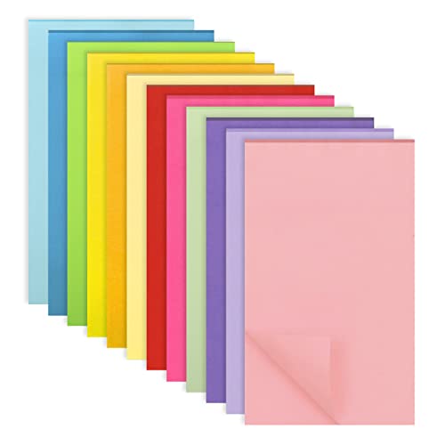 Farbige Haftnotizen, Haftnotizen Klebezettel, 420 Blatt Selbstklebende Haftnotizzettel für Büro Zuhause Schule Sitzung 12 Farben 76 * 127mm von YZDZSW