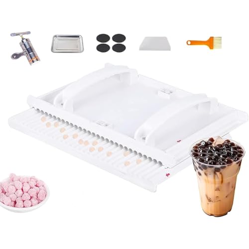 YZHYYDS Manuelle Tapiokaperlenmaschine, 3-12 mm Tapiokaperlenformmaschine mit Streifenextruder und Stripper, DIY Bubble Boba Pearl Maker Tool, für Milchteeladen YZHYYDS Manuelle Tapiokaperlenmaschine, 3-12 mm Tapiokaperlenformmaschine mit Streifenextruder und Stripper, DIY Bubble Boba Pearl Maker Tool, für Milchteeladen von YZHYYDS