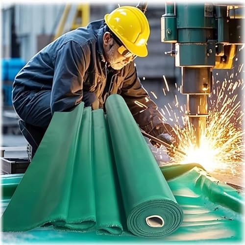 Feuerfestes Fiberglastuch, Hochtemperatur-Luftkanal-Schweißtuch, Hochleistungs-Schweißdecke, flammhemmendes Silikon-Feuerschutztuch, Hochtemperaturbeständiges, flammhemmendes Gewebe(0.4MM,1x50M) von YZRDCXM
