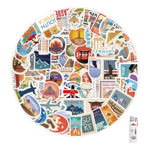YZROHYI 100 Stück Travel Sticker Aesthetic Scrapbook, Laptop Sticker Reisen für Fotoalbum,Erwachsene Stickers für Handyhülle,Vintage Aufkleber Journaling,Wasserfeste Aufkleber für Notizbuch,Skateboard YZROHYI 100 Stück Travel Sticker Aesthetic Scrapbook, Laptop Sticker Reisen für Fotoalbum,Erwachsene Stickers für Handyhülle,Vintage Aufkleber Journaling,Wasserfeste Aufkleber für Notizbuch,Skateboard von YZROHYI