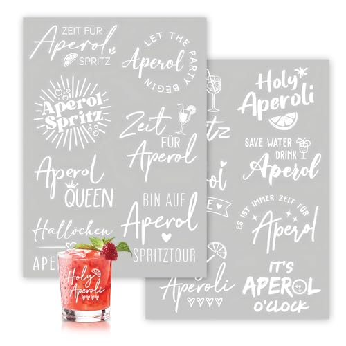 YZROHYI 2 Stück Rub On Sticker für Aperol Spritz,SprüChe Aufkleber für Aperol Glas,Kerzen Aufkleber Hochzeit,Transferaufkleber,Rub On Transferfolie,Rub On Sticker Cocktail,Weinglas,Stickers Fotoalbum YZROHYI 2 Stück Rub On Sticker für Aperol Spritz,SprüChe Aufkleber für Aperol Glas,Kerzen Aufkleber Hochzeit,Transferaufkleber,Rub On Transferfolie,Rub On Sticker Cocktail,Weinglas,Stickers Fotoalbum von YZROHYI