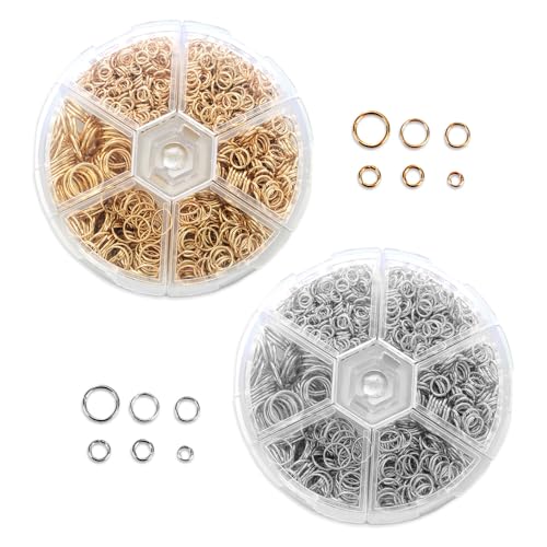YZROHYI 2780 PCS Biegeringe Schmuckherstellung 4/5/6/7/8/10 MM,Spaltringe Schmuck Binderinge,Sprungringe Metall,Jump Rings,Verbindungsringe für Anhänger,Kettenringe Kettenhemd,Schmuckzubehör Basteln YZROHYI 2780 PCS Biegeringe Schmuckherstellung 4/5/6/7/8/10 MM,Spaltringe Schmuck Binderinge,Sprungringe Metall,Jump Rings,Verbindungsringe für Anhänger,Kettenringe Kettenhemd,Schmuckzubehör Basteln von YZROHYI