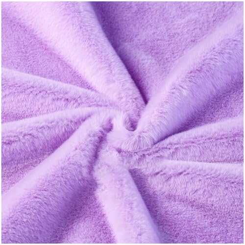 YZRXD Kunstpelz Stoff 12mm Kurz Plüsch 160x50cm Weich Zottelig Kunstfell Fellimitat Stoff für DIY Nähen, Cosplay Kostüm, Teppiche, Kissen, Dekorationen(Color:lila) von YZRXD