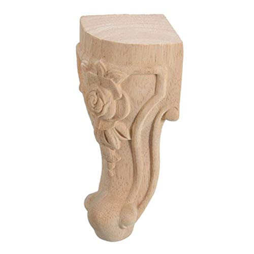 YZWHKJ Möbelfüße Holz,Stuhlbeine Holz 4 stücke 15 * 6 cm Holz Rose Geschnitzte Möbelbeine, geeignet für TV-Schrank, Sofa, Couchtisch usw. YZWHKJ Möbelfüße Holz,Stuhlbeine Holz 4 stücke 15 * 6 cm Holz Rose Geschnitzte Möbelbeine, geeignet für TV-Schrank, Sofa, Couchtisch usw. von YZWHKJ