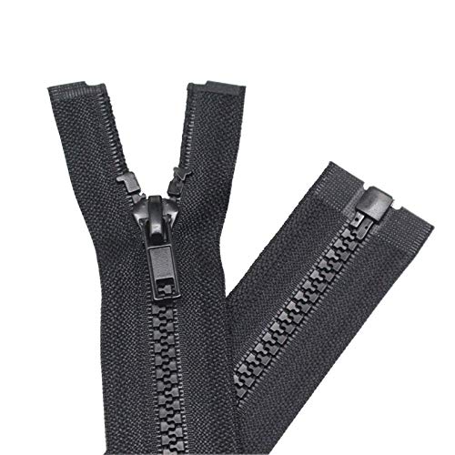 YaHoGa 2 Stück 65 cm Reißverschluss Kunststoff 5mm teilbar Reissverschluss Reißverschluss für Jacken Schwarz (65 cm) YaHoGa 2 Stück 65 cm Reißverschluss Kunststoff 5mm teilbar Reissverschluss Reißverschluss für Jacken Schwarz (65 cm) von YaHoGa