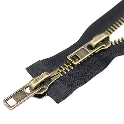 YaHoGa #8 Zwei-Wege-Reißverschluss für Jacken, Mäntel, Nähen, Handwerk, 71,1 cm, Antik-Messing-Optik, 71,1 cm YaHoGa #8 Zwei-Wege-Reißverschluss für Jacken, Mäntel, Nähen, Handwerk, 71,1 cm, Antik-Messing-Optik, 71,1 cm von YaHoGa