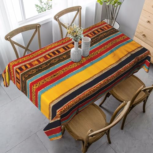 YaWea Tischdecke mit Indianer-Muster, rechteckig, Bauernhaus, waschbare Tischdecke für die Küche YaWea Tischdecke mit Indianer-Muster, rechteckig, Bauernhaus, waschbare Tischdecke für die Küche von YaWea