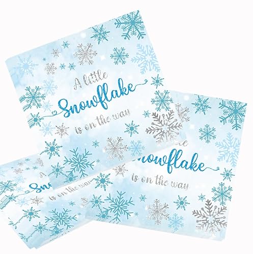 Schneeflocken-Partydekorationen, 100 Stück, Schneeflocken-Servietten, weiß, blau und silber, Kristall, magische Schneeflocken, Cocktail-Servietten für Winterwunderland, Dekorationen, Weihnachten, Schneeflocken-Partydekorationen, 100 Stück, Schneeflocken-Servietten, weiß, blau und silber, Kristall, magische Schneeflocken, Cocktail-Servietten für Winterwunderland, Dekorationen, Weihnachten, von YaYuanSun