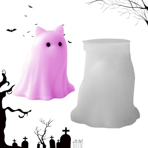 Yabauuop Halloween Kerzenformen - Silicone Form Für Fondant Figuren - Niedlich Gruselige Epoxidharz Formen Für Kuchen Deko Schokolade von Yabauuop