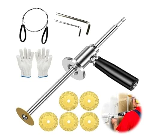 Innenrohrschneider für PVC-Rohrschneider, PVC-Schneidwerkzeug-Set mit einstellbarem Tiefenmesser, PVC-Rohrschneider-Set mit 5 Trennscheiben, Innenrohrschneider für PVC-Rohre Innenrohrschneider für PVC-Rohrschneider, PVC-Schneidwerkzeug-Set mit einstellbarem Tiefenmesser, PVC-Rohrschneider-Set mit 5 Trennscheiben, Innenrohrschneider für PVC-Rohre von Yabound