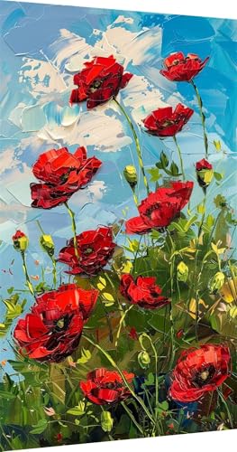 DIY Mohnblume Diamond Painting, Diamant Painting Bilder Blume Basteln Erwachsene, Diamond Painting xxl 50x100cm 5D Diamant Art Painting, Diamant Malerei Cross Stitch Set für Schlafzimmer Dekor S2-313 DIY Mohnblume Diamond Painting, Diamant Painting Bilder Blume Basteln Erwachsene, Diamond Painting xxl 50x100cm 5D Diamant Art Painting, Diamant Malerei Cross Stitch Set für Schlafzimmer Dekor S2-313 von Yagagse