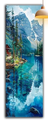 Diamond Painting Blau, Landschaft Diamond Painting Erwachsene Bastelset, DIY Vollbohrer Diamant Malerei Basteln Erwachsene Anfänger Kreativ Set für Wanddeko Wohnzimmer,Geschenke Frauen 120x40cm G2-934 von Yagagse