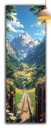 Diamond Painting Erwachsene Berg, Diamond Painting Anlage Full Drill Cross Stickerei Malerei Kits Groß XXL 120 x 40, 5D DIY Diamant Malerei Kreativ Set für Erwachsene Anfänger,Deko Schlafzimmer G2-977 von Yagagse