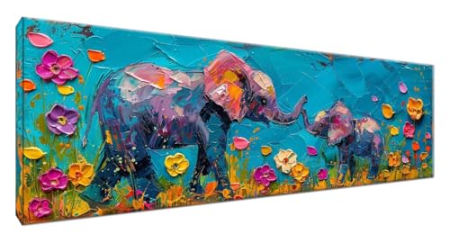 Diamond Painting Erwachsene Karikatur, Diamond Painting Elefant Full Drill Cross Stickerei Malerei Kits Groß XXL 240x80cm, 5D DIY Diamant Malerei Kreativ Set für Erwachsene Anfänger,Zimmer Deko G2-893 von Yagagse