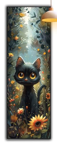 Diamond Painting Erwachsene Katze, Diamond Painting Sonnenblume Full Drill Cross Stickerei Malerei Kits Groß XXL 120 x 40, 5D DIY Diamant Malerei Kreativ Set für Erwachsene Anfänger,Zimmer Deko G2-953 von Yagagse