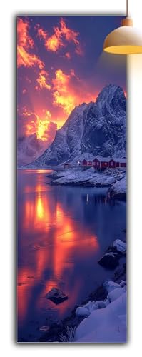 Diamond Painting Erwachsene See, Diamond Painting Landschaft Full Drill Cross Stickerei Malerei Kits Groß XXL 90 x 30, 5D DIY Diamant Malerei Kreativ Set für Erwachsene Anfänger, Zimmer Deko G2-947 von Yagagse