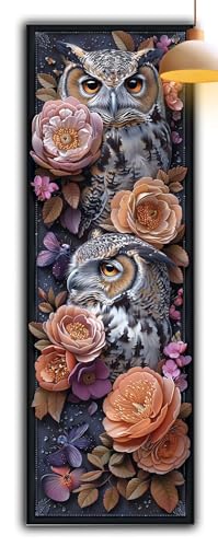 Diamond Painting Erwachsene Tier, Diamond Painting Eule Full Drill Cross Stickerei Malerei Kits Groß XXL 120 x 40, 5D DIY Diamant Malerei Kreativ Set für Erwachsene Anfänger, Deko Schlafzimmer G2-905 von Yagagse