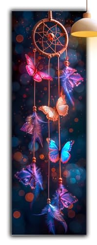 Diamond Painting Erwachsene Traumfänger, Diamond Painting Schmetterling Full Drill Cross Stickerei Malerei Kits Groß XXL 105 x 35, 5D DIY Diamant Malerei Kreativ Set für Erwachsene Zimmer Deko G2-908 von Yagagse