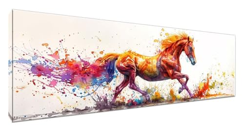 Diamond Painting Farbe, Diamant Painting Bilder Pferd 5D Full Drill Bastelset Erwachsene Anfänger DIY Strass Kristall Kunst Malerei, Erwachsene Stickerei Kreuzstich, Deko Schlafzimmer 105x35cm G2-210 Diamond Painting Farbe, Diamant Painting Bilder Pferd 5D Full Drill Bastelset Erwachsene Anfänger DIY Strass Kristall Kunst Malerei, Erwachsene Stickerei Kreuzstich, Deko Schlafzimmer 105x35cm G2-210 von Yagagse