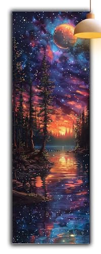 Diamond Painting Farbe, Mond Diamond Painting Erwachsene Bastelset, DIY Vollbohrer Diamant Malerei Basteln Erwachsene Anfänger Kreativ Set für Wanddeko Wohnzimmer, Geschenke für Frauen 105x35cm G2-961 von Yagagse